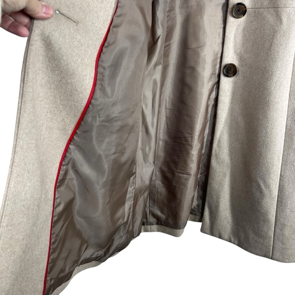 J.CREW FACTORY Uptown Dress Coat Wool Blend in light Oatmeal Tan Size 14 - Picture 6 of 9